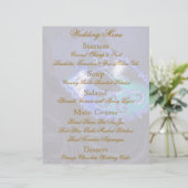 Blue Masquerade Ball Wedding Menu Flyer (Staand voorkant)