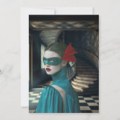 Blue Masquerade Digital Art Wenskaart Kaart (Voorkant)