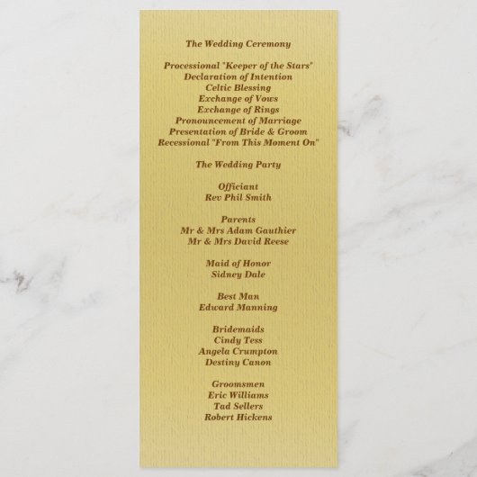 Blue Masquerade Programme de mariage Invitation (Dos)