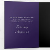 Blue Masquerade Sweet 16 Party Invitation (Intérieur en premier)