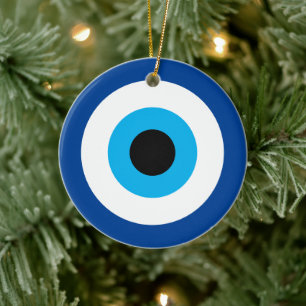 Blue Mati Evil Eye keramische ornament