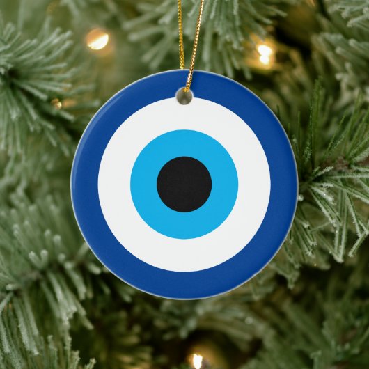 Blue Mati Evil Eye keramische ornament (Boom)
