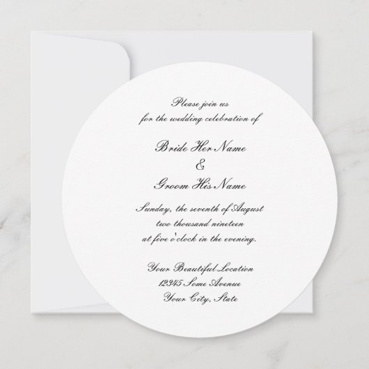 Blue Mati Evil Eye nazar rond faire-part de mariag (Dos)