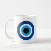 Blue Mati Evil Eye symbool koffie mok print (Links)