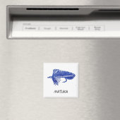 "Blue Matuka" Flyfish Art Magnet (In Situ (Lave-vaisselle))