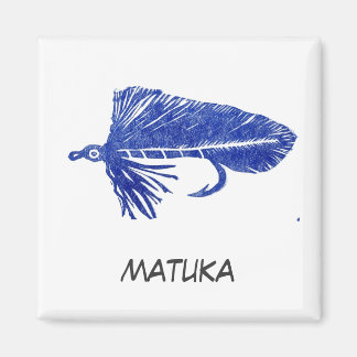 "Blue Matuka" Flyfish Art Magnet Magneet