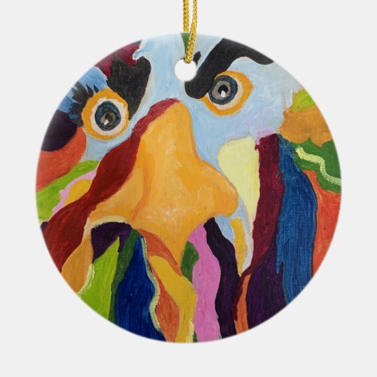 Blue Maurice, Angry Rooster Ornament (Voorkant)