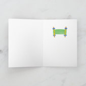 Blue Mazel Tov B'Mitzvah Kaart (Binnen)