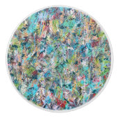 Blue Meadow Keramische Trek Knop (Voorkant)