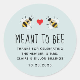 Blue Meant to Bee Honey Wedding Favoriete Label