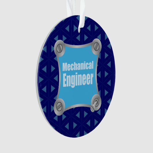 Blue Mechanical Engineer Ornament (voorkant)