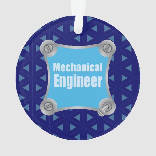 Blue Mechanical Engineer Ornament (achterkant)