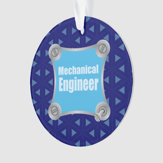 Blue Mechanical Engineer Ornament (voorkant)