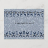 Blue Medieval Brocade RSVP