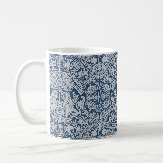 Blue Medieval Menagerie Mug (Gauche)