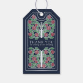 Blue Medieval Silver Sword Wedding Thank You Cadeaulabel (Voorkant)