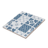 Blue Mediterranean Talavera Pattern  Tegeltje (Zijkant)