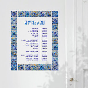 Blue Mediterranean Tegels Lijst prijslijst Perfect Poster