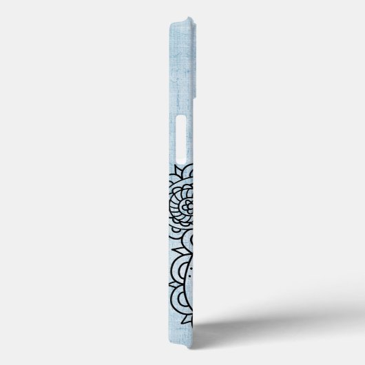 Blue Mehndi Motif Galaxy Note 4 Coque (Verso / Droite)