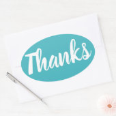 Blue merci simple autocollant d'affaires (Enveloppe)