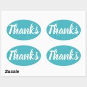 Blue merci simple autocollant d'affaires (Feuille)