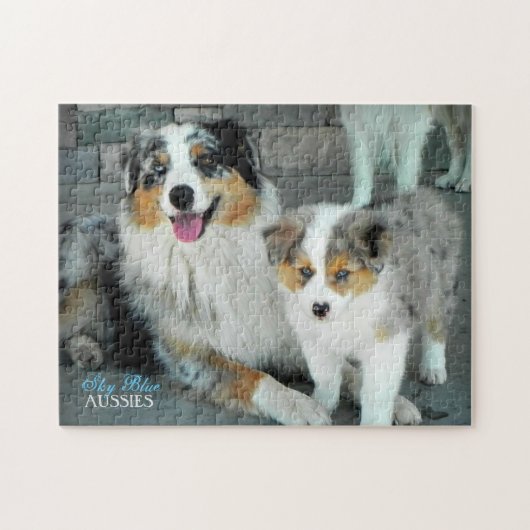 Blue Merle Aussies Puzzle Legpuzzel (Horizontaal)