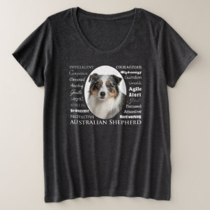 Blue Merle Australian Shepherd Grote Maat T-shirt