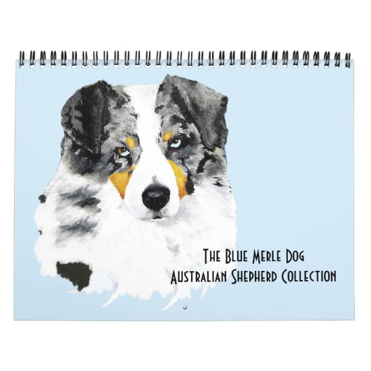 Blue Merle Australian Shepherd Two Page M.Calendar Kalender (Hoes)