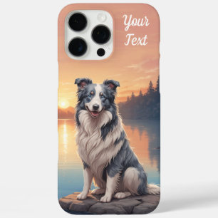 Blue Merle Border Collie bij het meer iPhone 16 Pro Max Hoesje