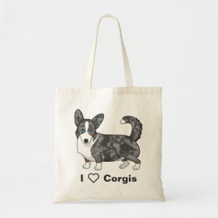 Blue Merle Cardigan Welsh Corgi Hondenliefhebbers Tote Bag