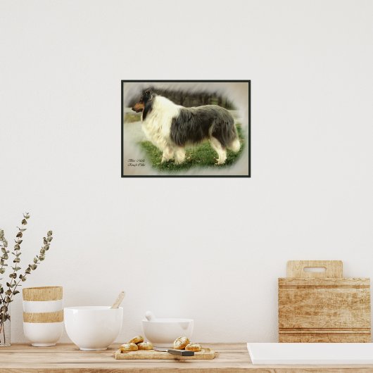 Blue Merle Collie Art Print (Keuken)