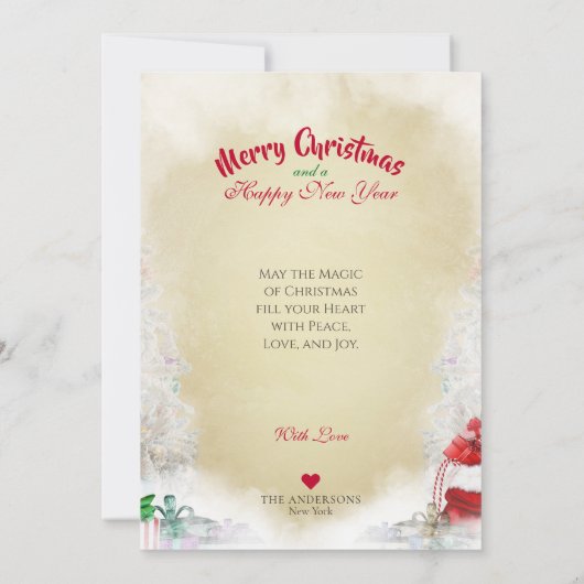 Blue Merle Collie & Kitty, Joyeux Noël - Carte (Dos)