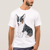 Blue Merle Corgi T-shirt (Voorkant)