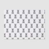 Blue Merle French Bulldog / Frenchie Dog Pattern Tissuepapier (Voorkant)