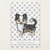 Blue Merle Long Coat Chihuahua Dog en Custom Text Planner (Voorkant)