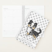 Blue Merle Long Coat Chihuahua Dog en Custom Text Planner (Display)