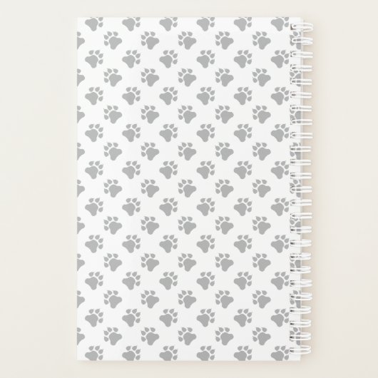 Blue Merle Long Coat Chihuahua Dog en Custom Text Planner (Achterkant)