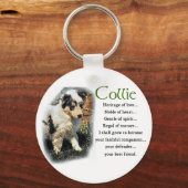 Blue Merle Rough Collie Gifts Sleutelhanger (Voorkant)