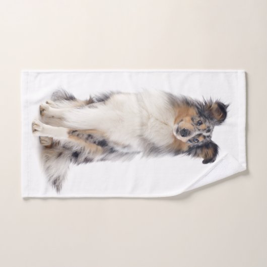 Blue Merle Sheltie Hand Towel Handdoek (Handdoek)