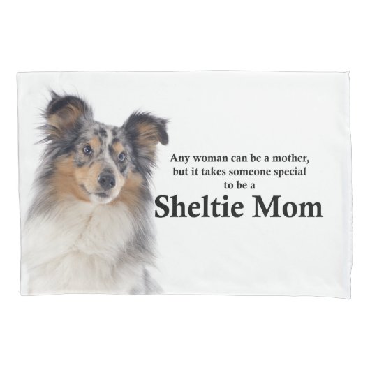 Blue Merle Sheltie Ma Pillowcase Kussensloop (Voorkant)