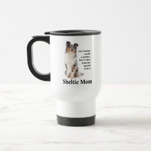 Blue Merle Sheltie mama Travel Mug Reisbeker