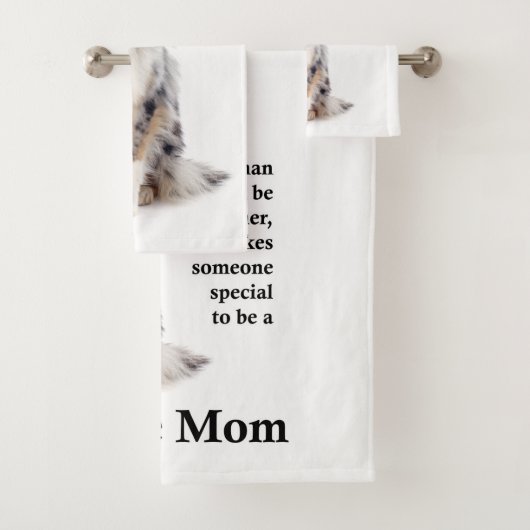Blue Merle Sheltie Maman Ensemble de serviettes de (En situation)