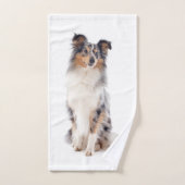 Blue Merle Sheltie Maman Ensemble de serviettes de (Serviette à main)