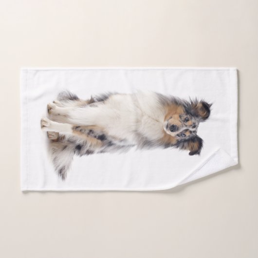 Blue Merle Sheltie Maman Ensemble de serviettes de (Serviette à main)