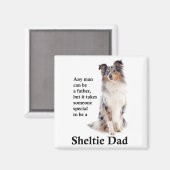Blue Merle Sheltie Papa Magnet (Recto/Verso)