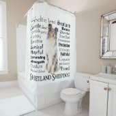 Blue Merle Sheltie Traits Showgordijn Douchegordijn (In situ)