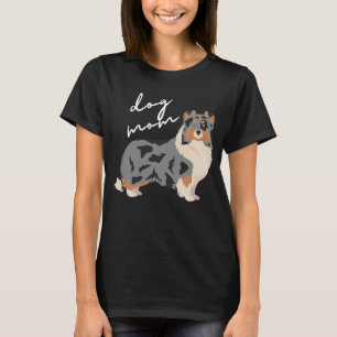 Blue Merle White & Tan Shetland Sheepdog Hond Mam T-shirt