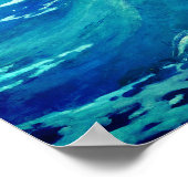 Blue Mermaid Hugging Sailor Art Poster (Hoek)