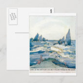 BLUE MERMAID OCEAN PRINT BRIEFKAART (Voorkant / Achterkant)