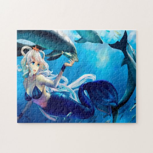 Blue Mermaid Puzzle Legpuzzel (Horizontaal)